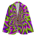 Green Big Bang Moving Optical Illusion Men's Blazer
