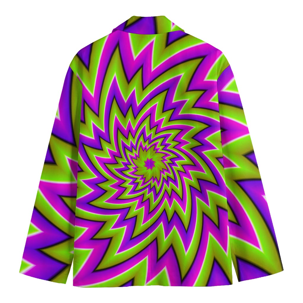 Green Big Bang Moving Optical Illusion Men's Blazer