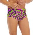 Green Big Bang Moving Optical Illusion Men's Briefs