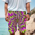 Green Big Bang Moving Optical Illusion Men's Cargo Shorts
