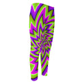 Green Big Bang Moving Optical Illusion Men's Compression Pants