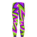Green Big Bang Moving Optical Illusion Men's leggings
