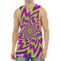 Green Big Bang Moving Optical Illusion Men's Muscle Tank Top