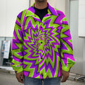 Green Big Bang Moving Optical Illusion Men's Shirt Jacket