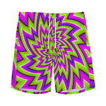 Green Big Bang Moving Optical Illusion Men's Sports Shorts