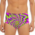 Green Big Bang Moving Optical Illusion Men's Triangle Swim Briefs