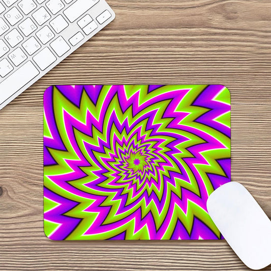 Green Big Bang Moving Optical Illusion Mouse Pad