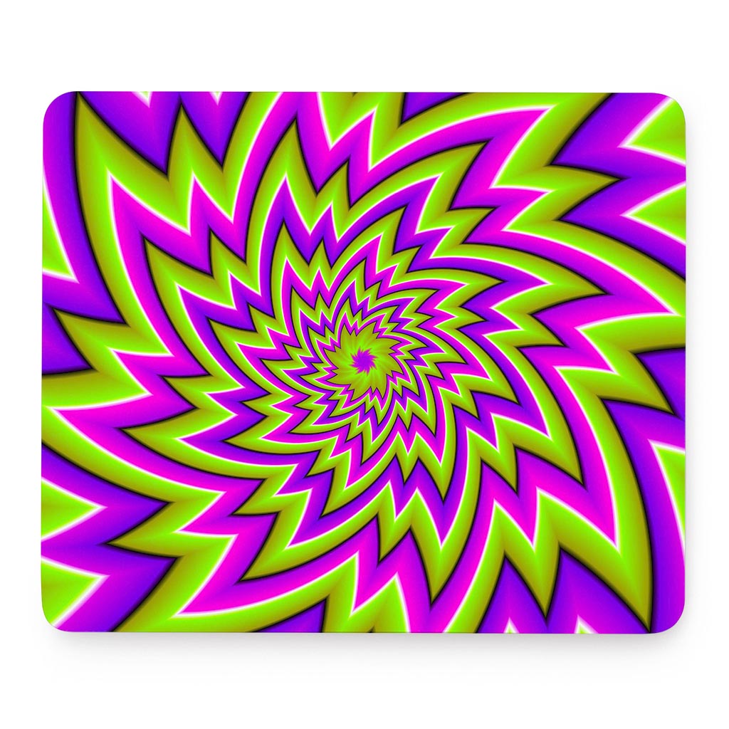 Green Big Bang Moving Optical Illusion Mouse Pad