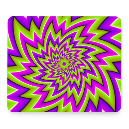 Green Big Bang Moving Optical Illusion Mouse Pad