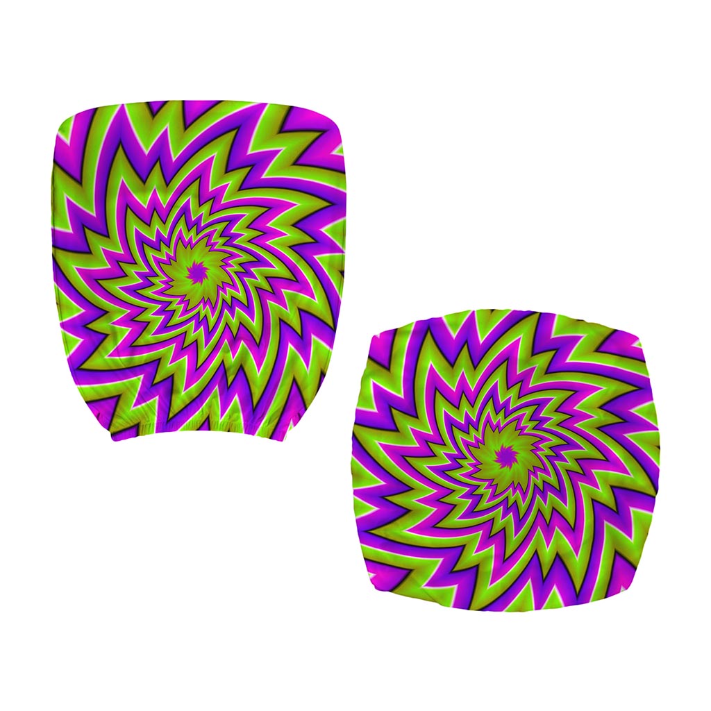 Green Big Bang Moving Optical Illusion Office Chair Cover