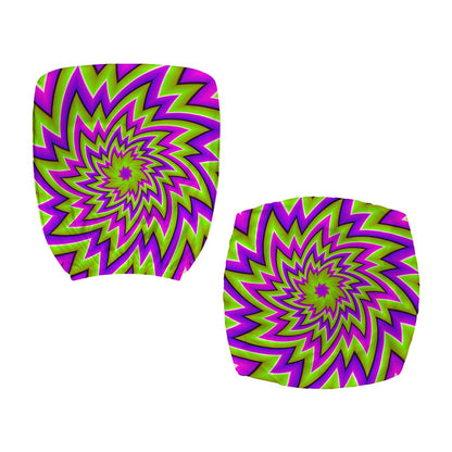 Green Big Bang Moving Optical Illusion Office Chair Cover