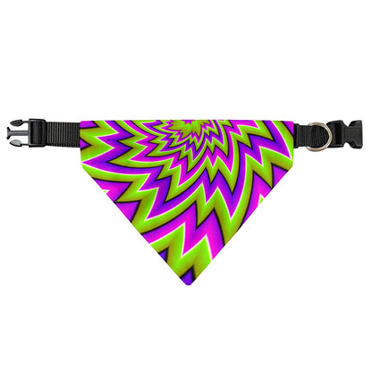 Green Big Bang Moving Optical Illusion Over The Collar Dog Bandana