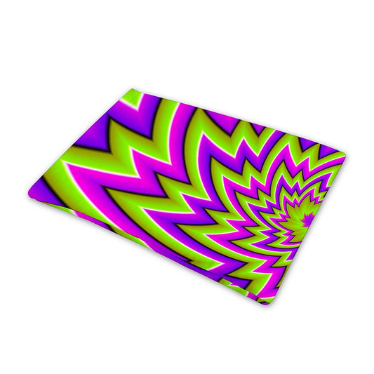 Green Big Bang Moving Optical Illusion Pet Cooling Mat Cover