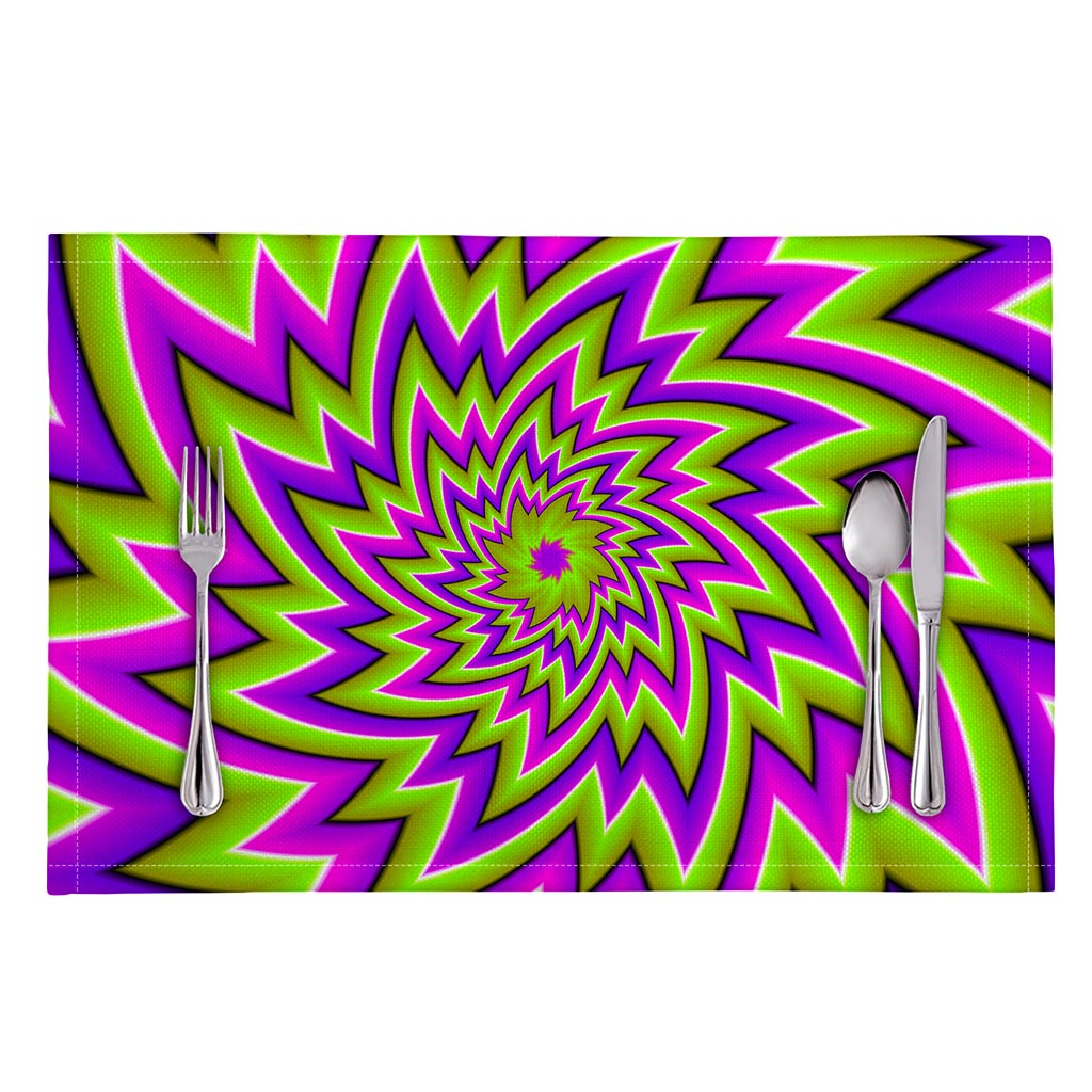 Green Big Bang Moving Optical Illusion Placemat