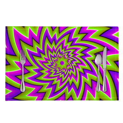 Green Big Bang Moving Optical Illusion Placemat