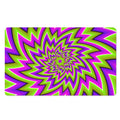 Green Big Bang Moving Optical Illusion Polyester Doormat