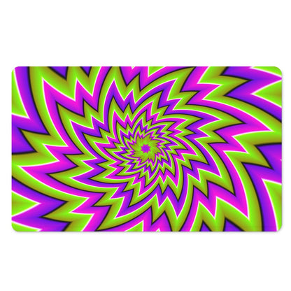 Green Big Bang Moving Optical Illusion Polyester Doormat