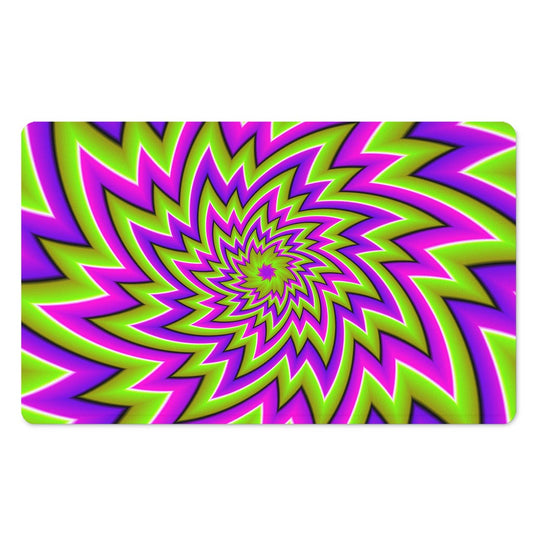 Green Big Bang Moving Optical Illusion Polyester Doormat