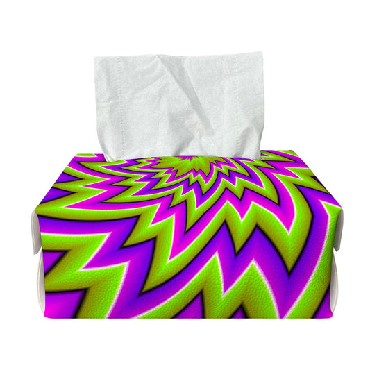 Green Big Bang Moving Optical Illusion Rectangle Tissue Box Cover