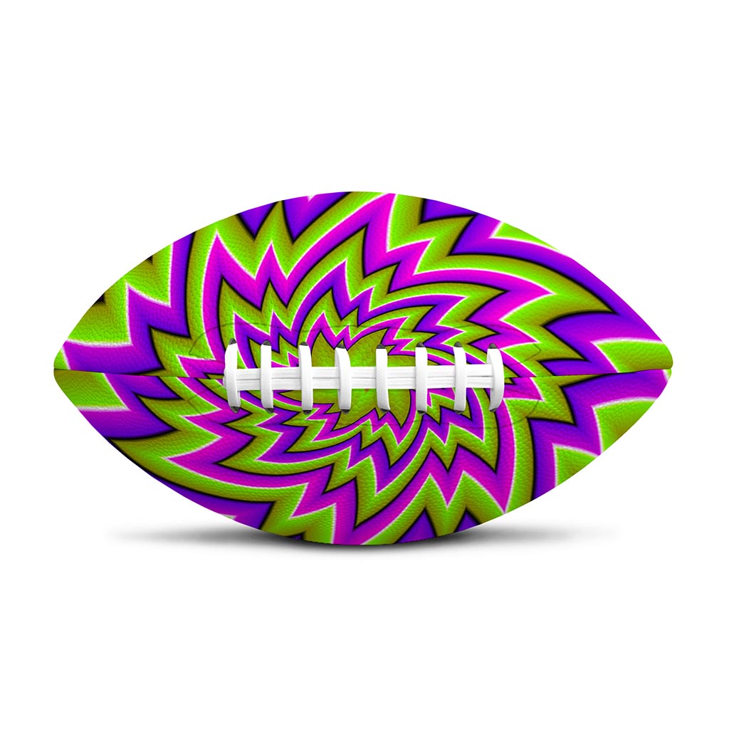 Green Big Bang Moving Optical Illusion Rugby Ball