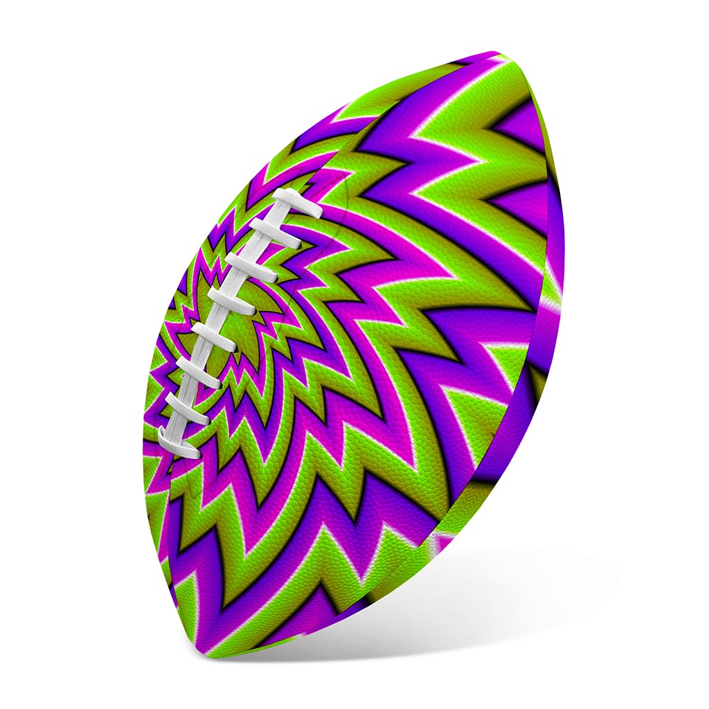 Green Big Bang Moving Optical Illusion Rugby Ball