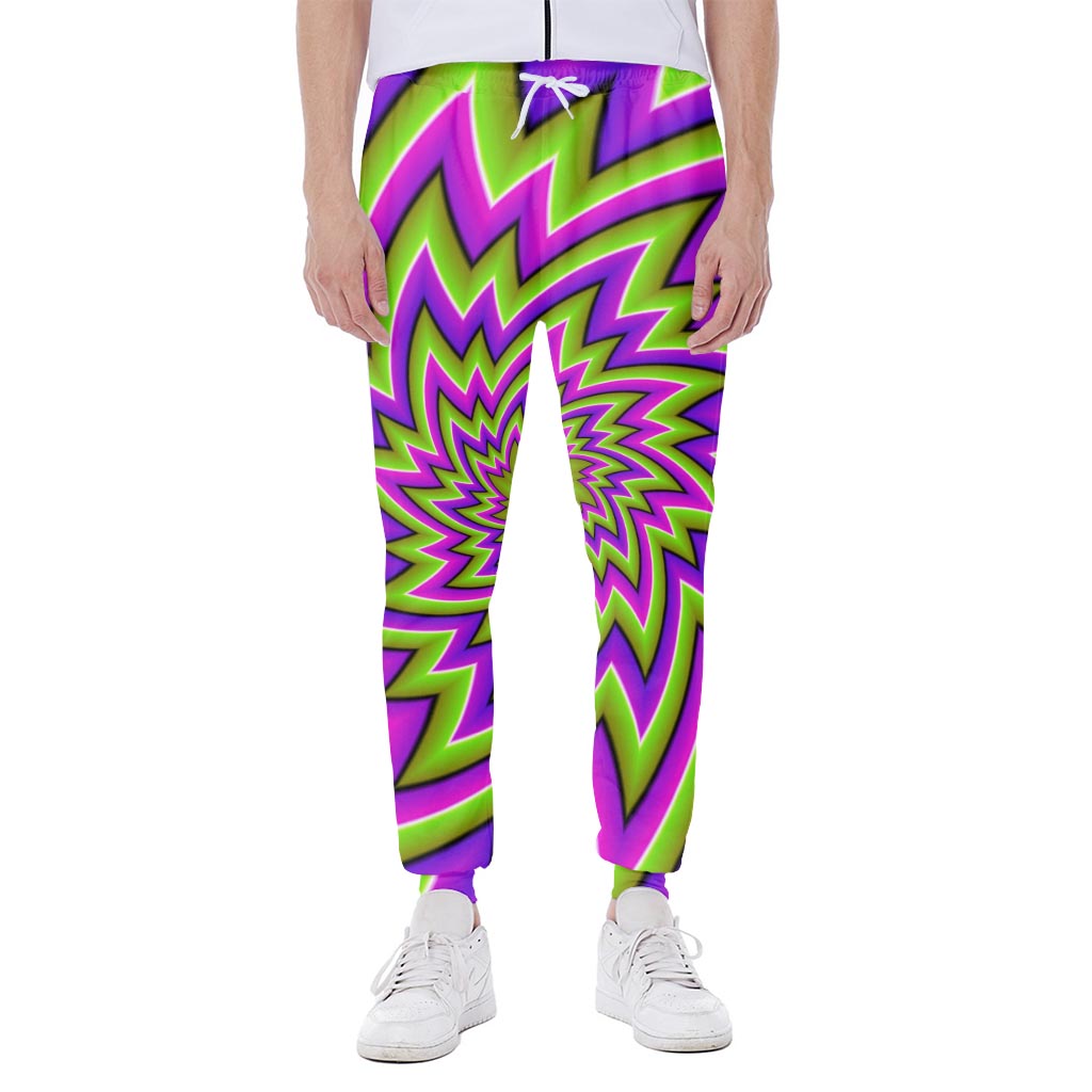 Green Big Bang Moving Optical Illusion Scuba Joggers