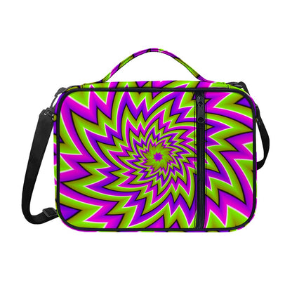 Green Big Bang Moving Optical Illusion Shoulder Strap Bible Bag