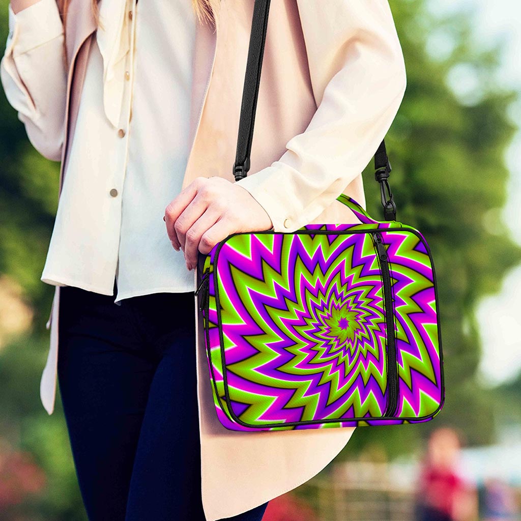 Green Big Bang Moving Optical Illusion Shoulder Strap Bible Bag