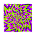Green Big Bang Moving Optical Illusion Silk Bandana