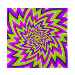 Green Big Bang Moving Optical Illusion Silk Bandana