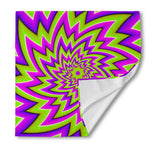Green Big Bang Moving Optical Illusion Silk Bandana