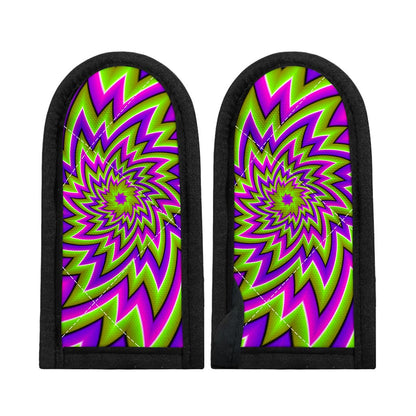 Green Big Bang Moving Optical Illusion Skillet Handle Cover