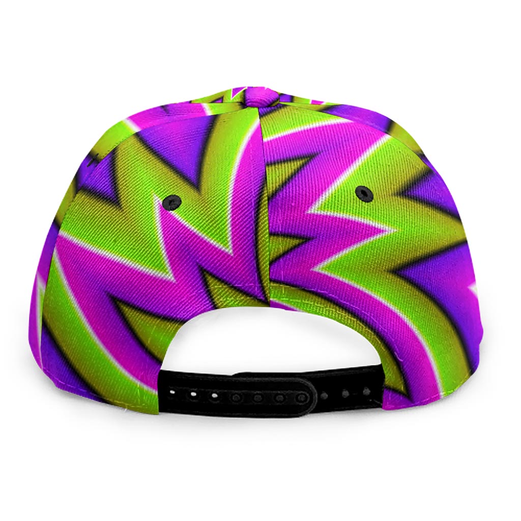 Green Big Bang Moving Optical Illusion Snapback Cap