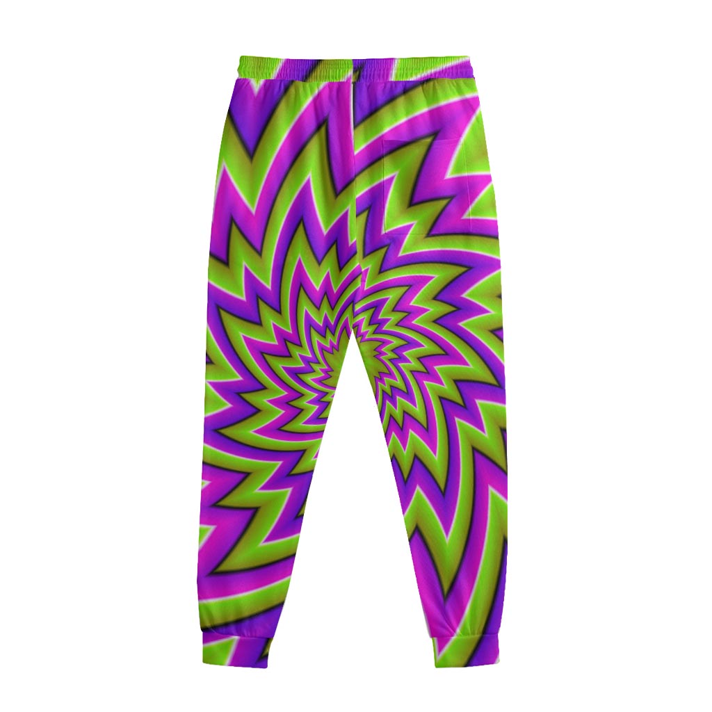 Green Big Bang Moving Optical Illusion Sweatpants