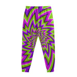 Green Big Bang Moving Optical Illusion Sweatpants