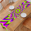 Green Big Bang Moving Optical Illusion Table Runner