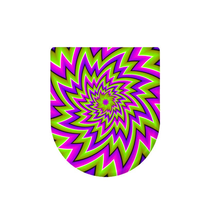 Green Big Bang Moving Optical Illusion Toilet Lid Cover