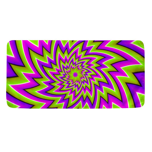 Green Big Bang Moving Optical Illusion Towel