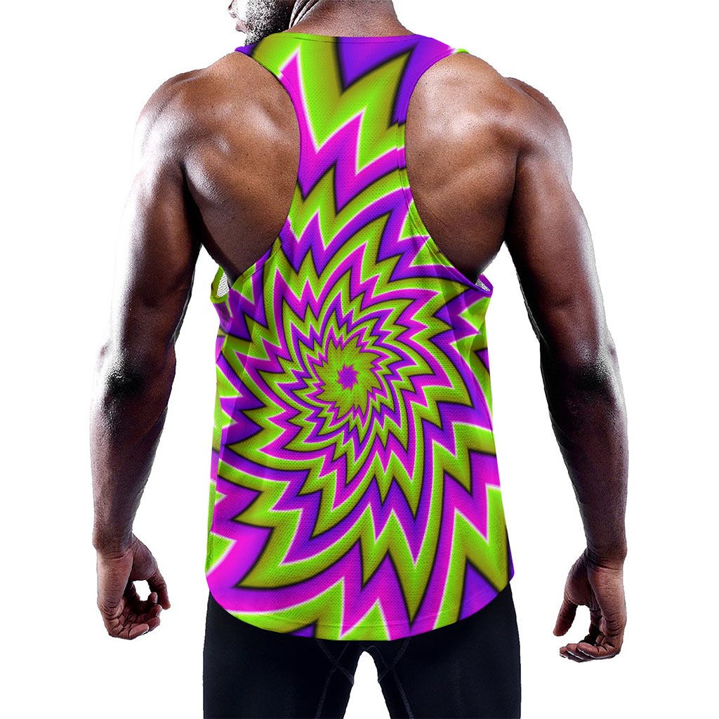 Green Big Bang Moving Optical Illusion Training Tank Top