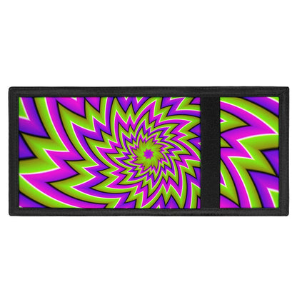 Green Big Bang Moving Optical Illusion Trifold Wallet