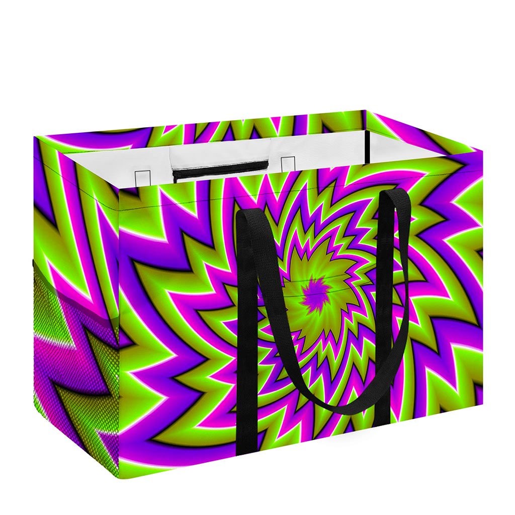 Green Big Bang Moving Optical Illusion Utility Tote Bag