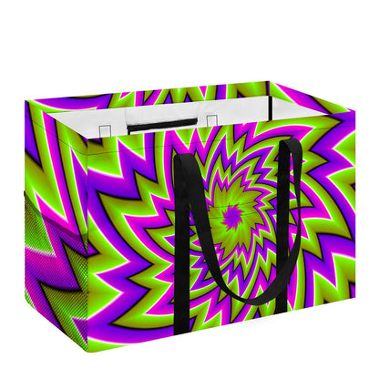 Green Big Bang Moving Optical Illusion Utility Tote Bag
