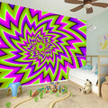 Green Big Bang Moving Optical Illusion Wall Sticker