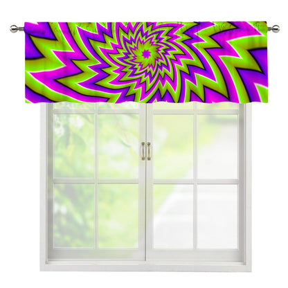 Green Big Bang Moving Optical Illusion Window Valance