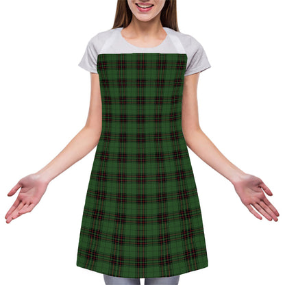 Green Black And Red Tartan Pattern Print Adjustable Apron