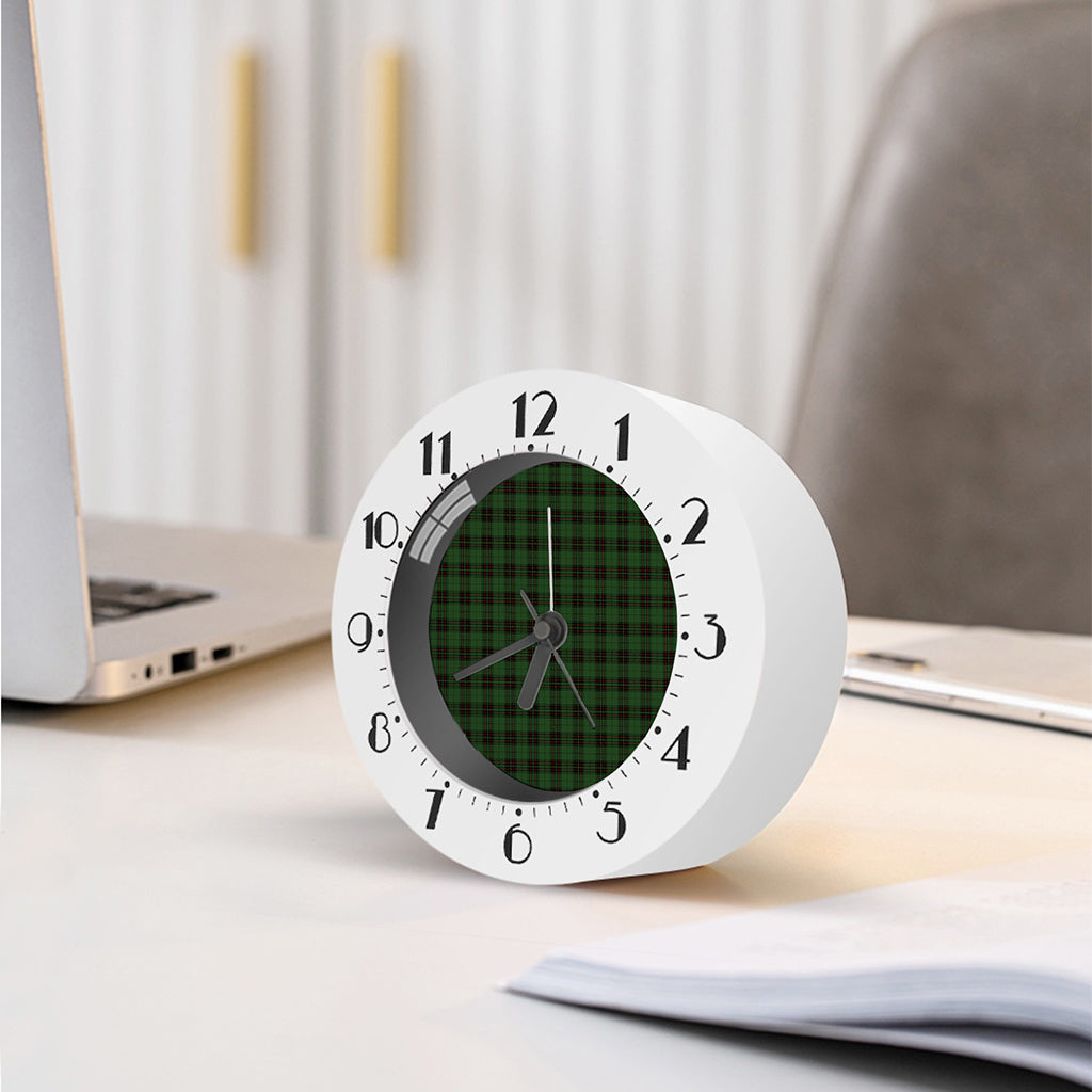 Green Black And Red Tartan Pattern Print Alarm Clock