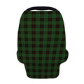 Green Black And Red Tartan Pattern Print Baby Seat Cover