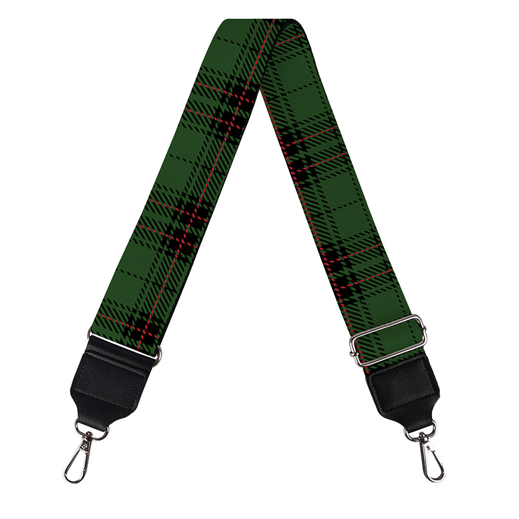 Green Black And Red Tartan Pattern Print Bag Strap