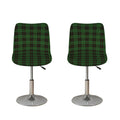 Green Black And Red Tartan Pattern Print Bar Stool Covers