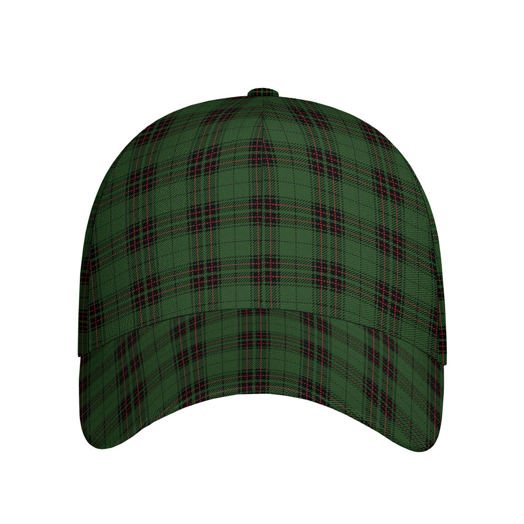 Green Black And Red Tartan Pattern Print Baseball Cap